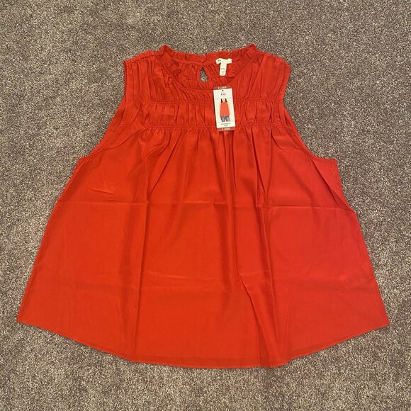 JOIE Limited Edition Women's Sleeveless Top Ruffled Neck Size XL - NWT $198 - Picture 4 of 16
